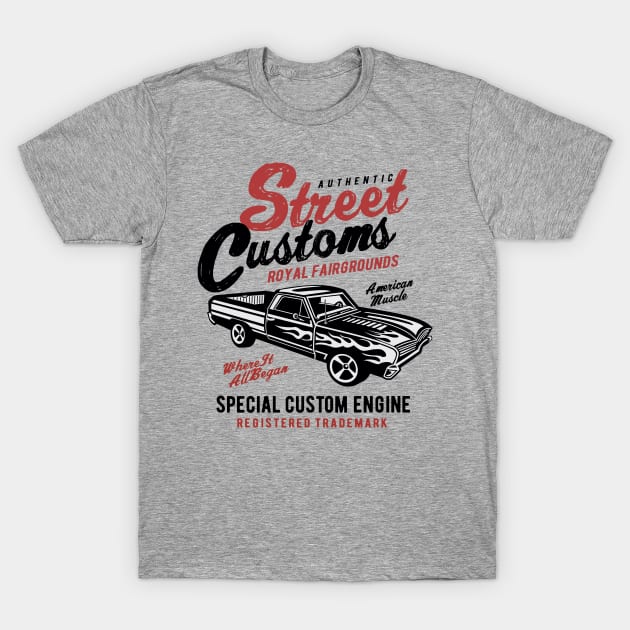 Street Muscle Car T-Shirt by lionkingdesign